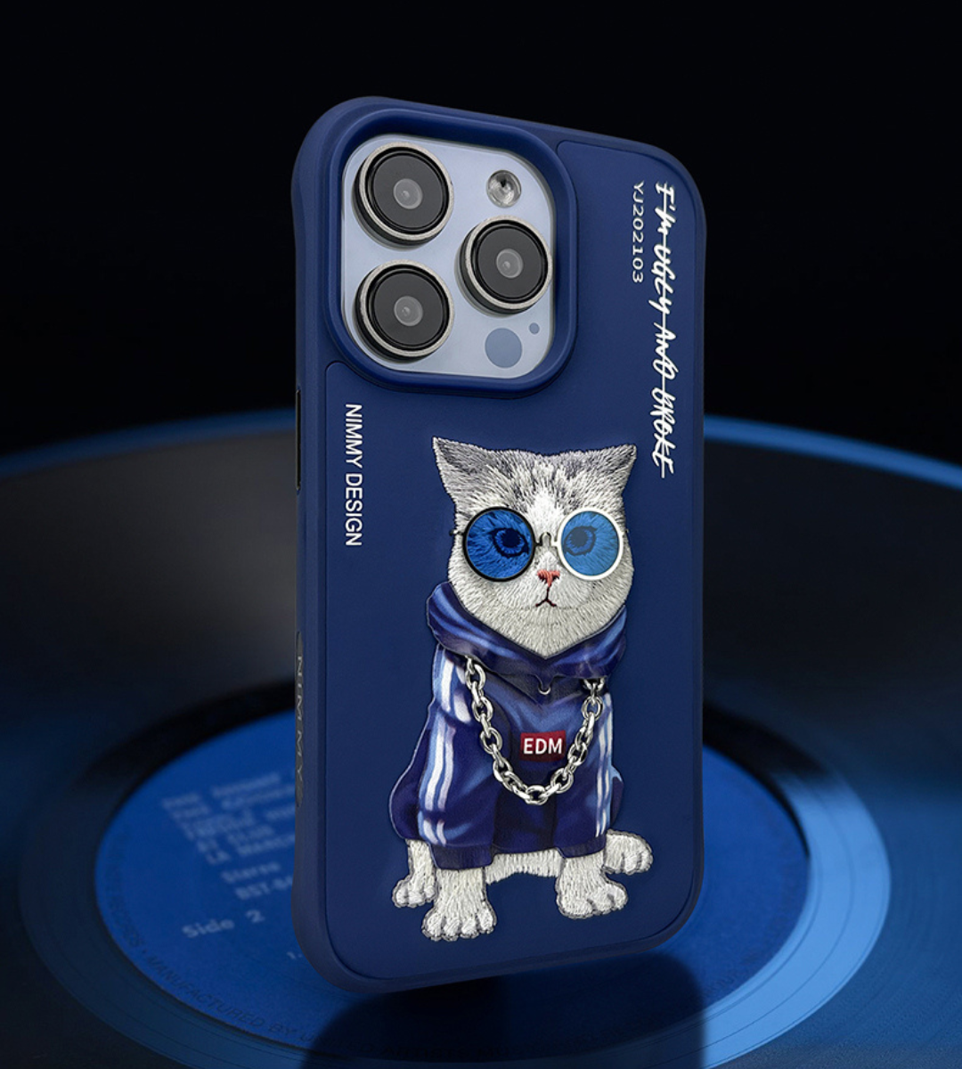 Nimmy Design Blue Tall Rich And Handsome for iPhone 15 & 15 Pro Max 3D Case