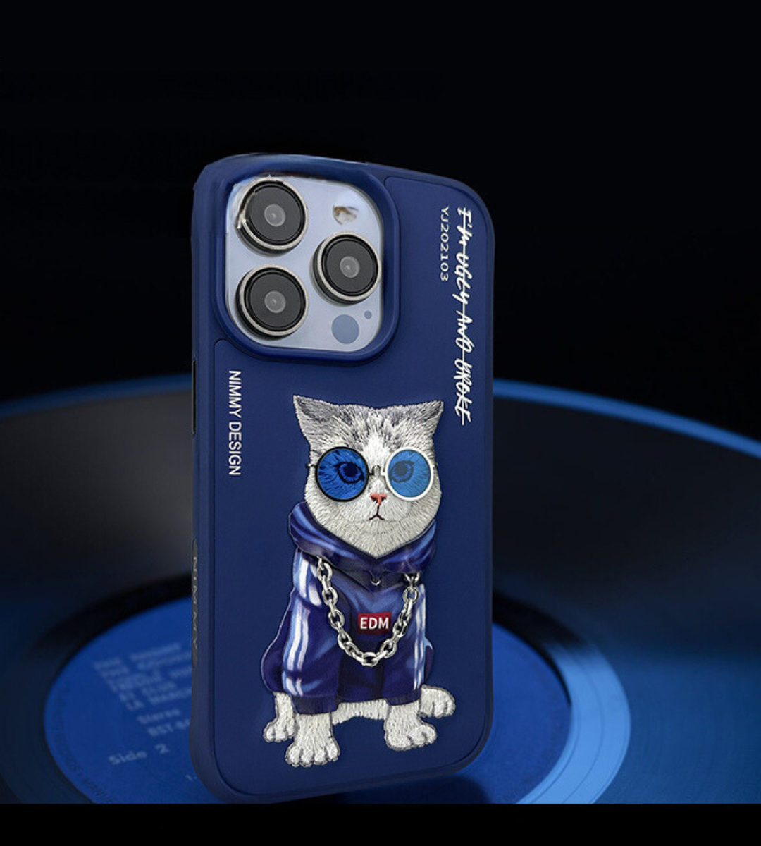 Nimmy Design Blue Tall Rich And Handsome for iPhone 15 & 15 Pro Max 3D Case