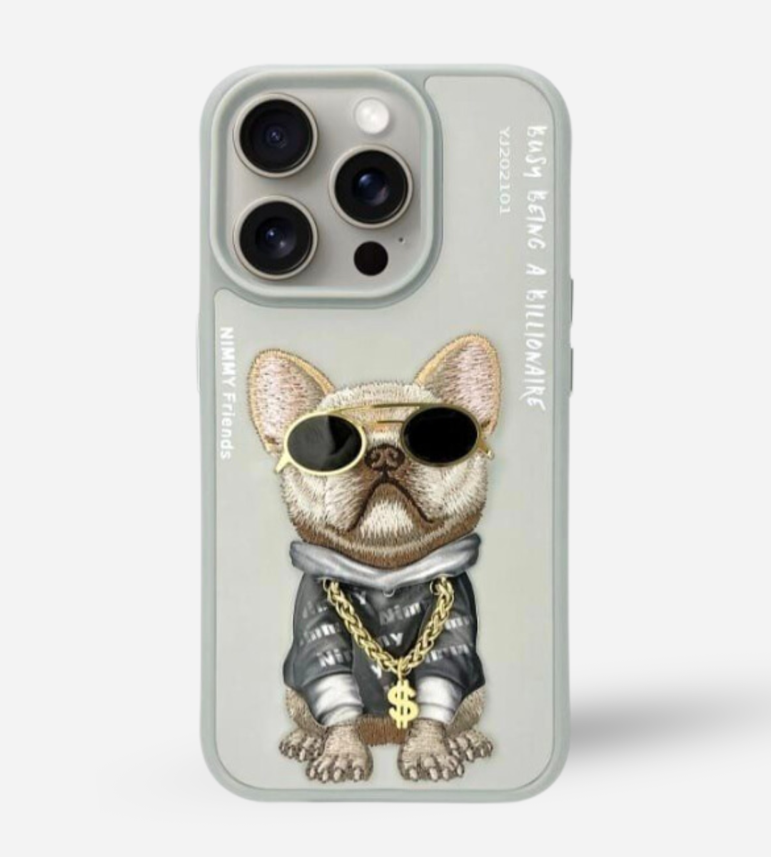 Nimmy Design Cute Series of Glasses Little Rich Tycoon for iPhone 15 & 15 Pro Max 3D Case