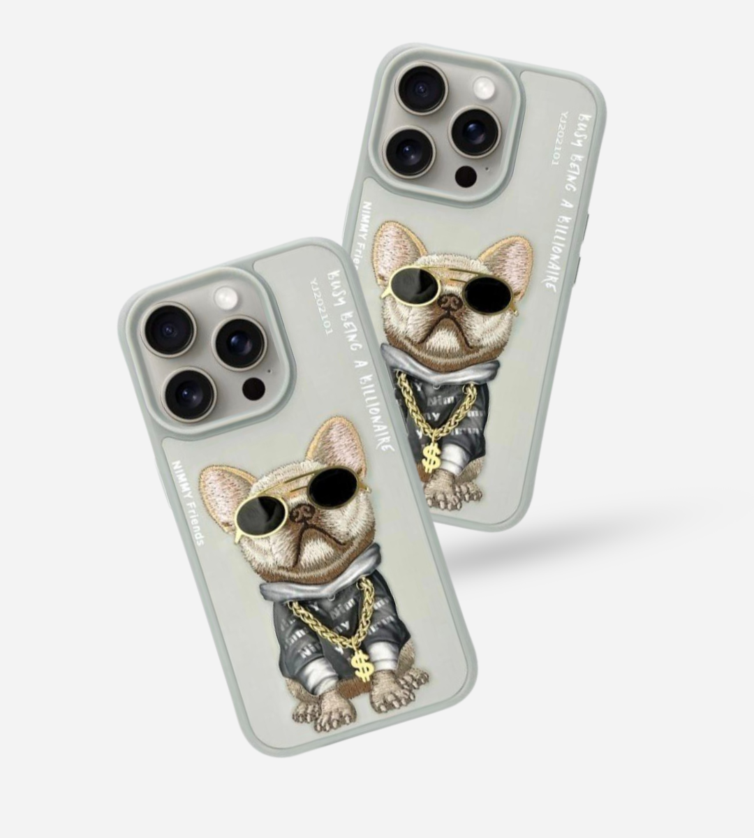 Nimmy Design Cute Series of Glasses Little Rich Tycoon for iPhone 15 & 15 Pro Max 3D Case