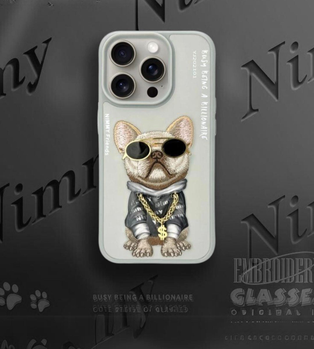 Nimmy Design Cute Series of Glasses Little Rich Tycoon for iPhone 15 & 15 Pro Max 3D Case