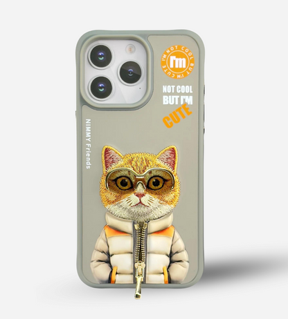 Nimmy Design - Glasses Cool 2.0 Series Short Hair Cat for iPhone 15 & 15 Pro Max 3D Case