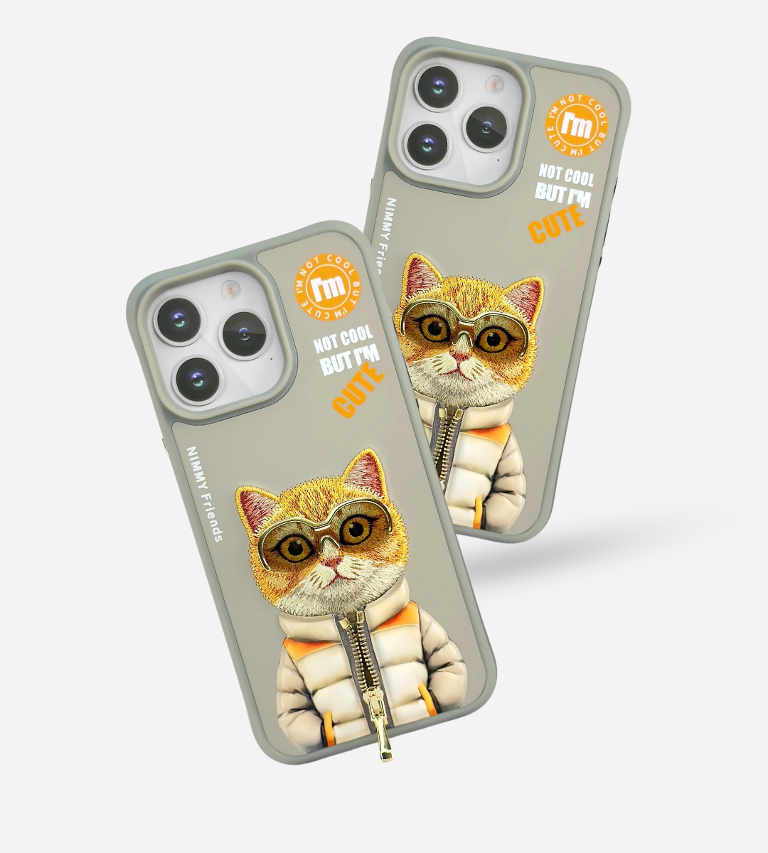 Nimmy Design - Glasses Cool 2.0 Series Short Hair Cat for iPhone 15 & 15 Pro Max 3D Case