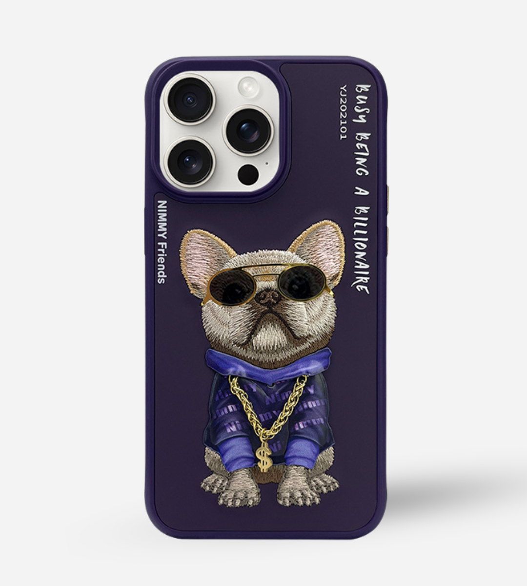 Nimmy Design - Purple Little Rich Tycoon for iPhone 14 & 14 Pro Max 3D Case Cover