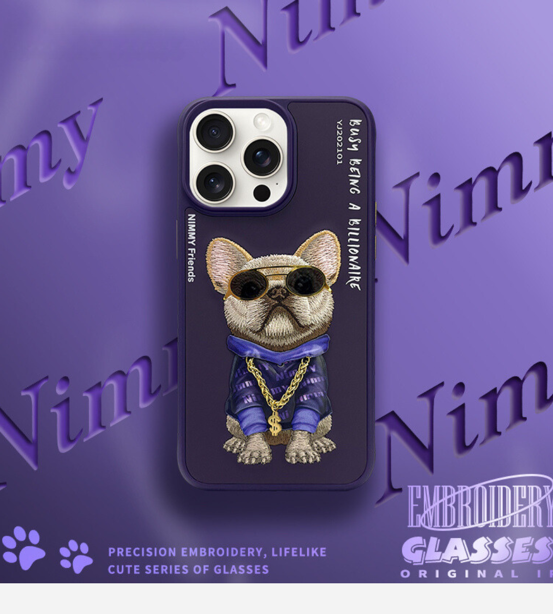 Nimmy Design - Purple Little Rich Tycoon for iPhone 14 & 14 Pro Max 3D Case Cover