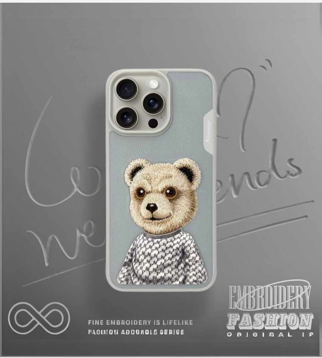 Nimmy Design Adorable Bear Series for iPhone 15 & 15 Pro Max 3D Case