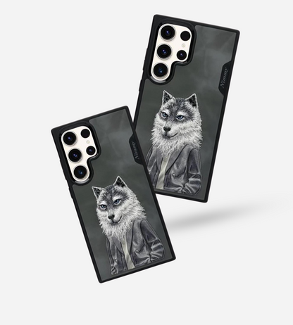 Nimmy Design - Adorable Wolf Embroidery Series for S24 Ultra 3D Case Cover 