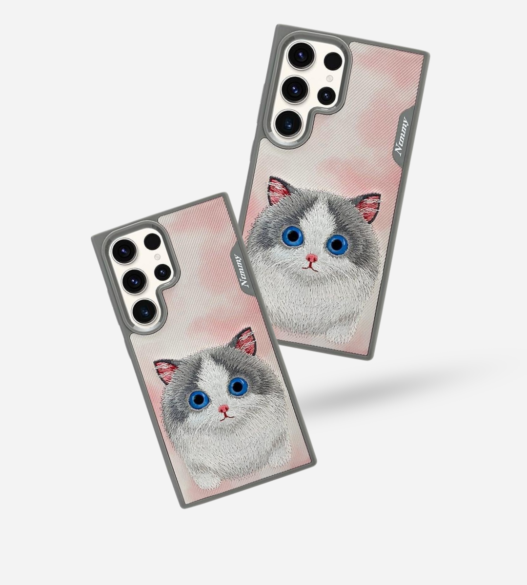 Nimmy Design - Big-Eyed Cute Pink Ragdoll for S24 Ultra 3D Case Cover 