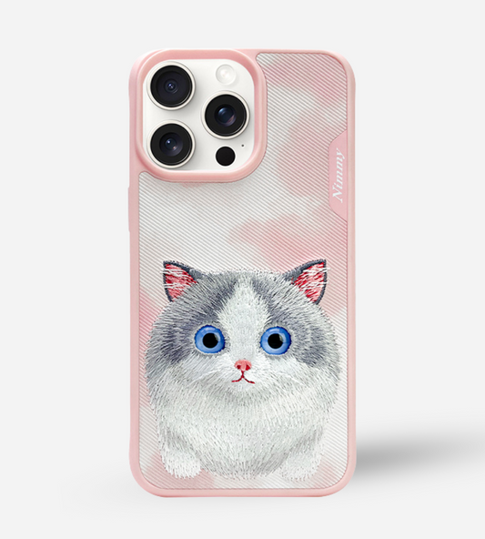 Nimmy Big-Eyed Silver Cute Series for iPhone 15 & 15 Pro Max 3D Case