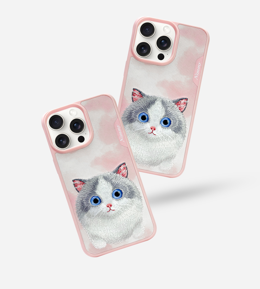 Nimmy Big-Eyed Silver Cute Series for iPhone 15 & 15 Pro Max 3D Case