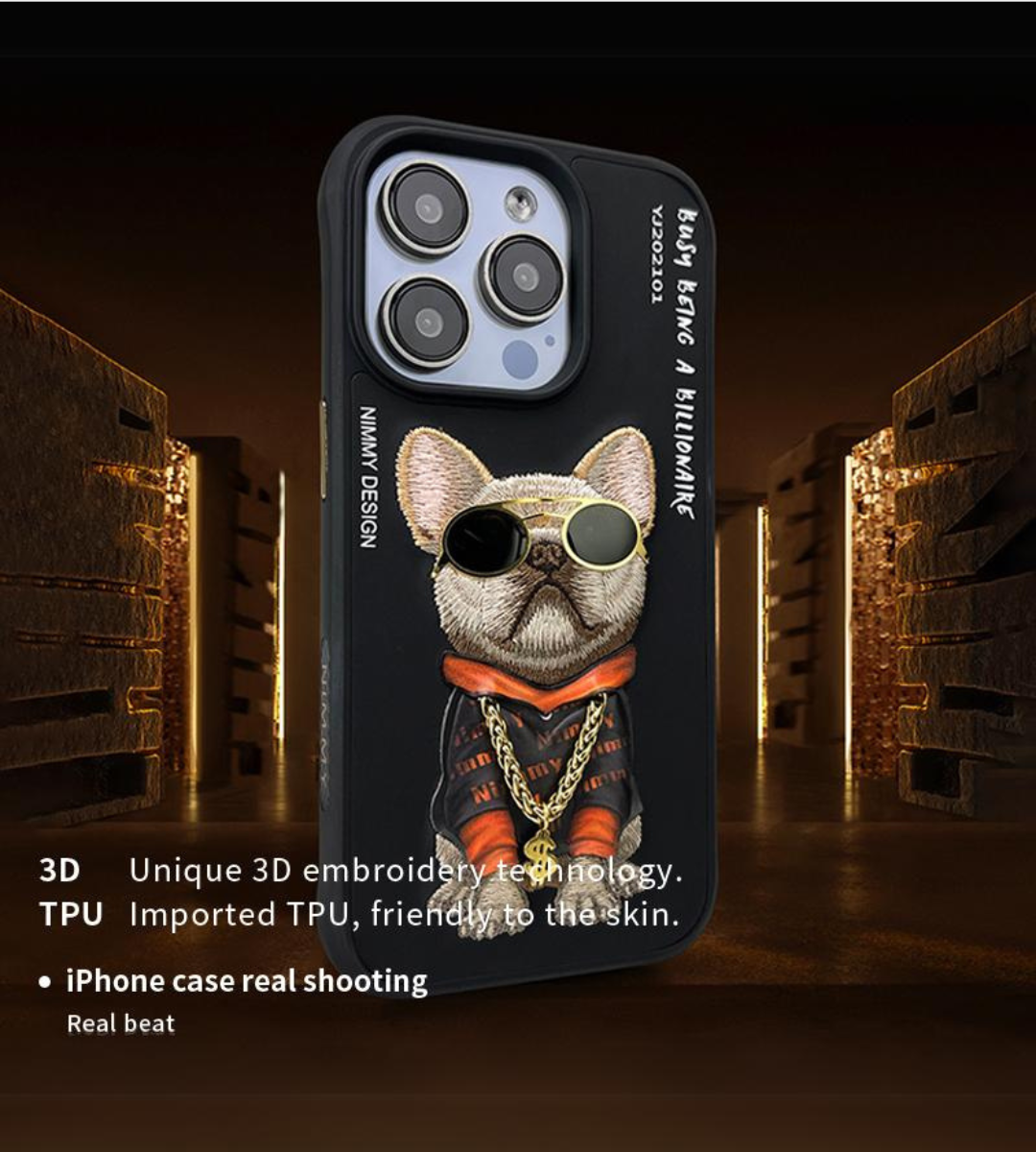 Nimmy Design Little Rich Tycoon for iPhone 15 & 15 Pro Max 3D Case