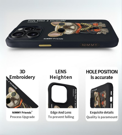 Nimmy Design Little Rich Tycoon for iPhone 15 & 15 Pro Max 3D Case