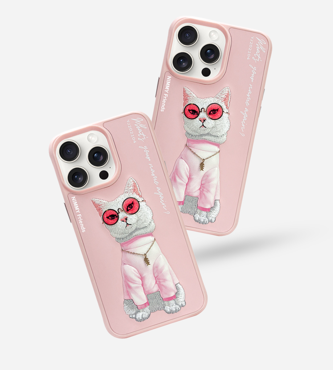 Nimmy Design Pink White Rich and Beautiful for iPhone 15 & 15 Pro Max 3D Case