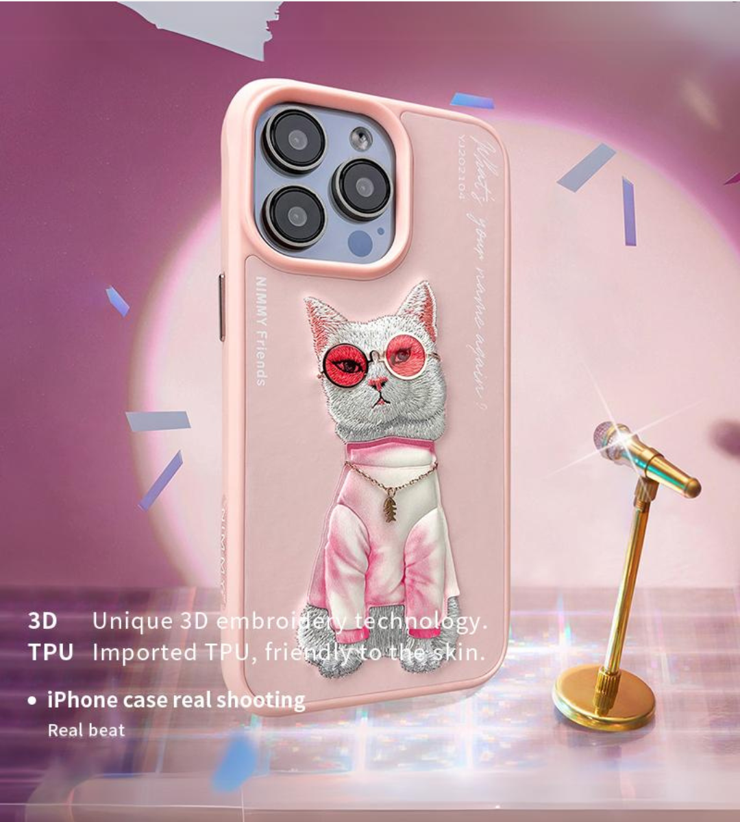 Nimmy Design Pink White Rich and Beautiful for iPhone 15 & 15 Pro Max 3D Case