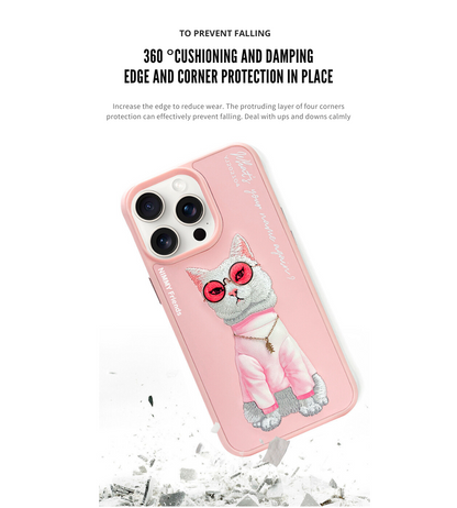 Nimmy Design Pink White Rich and Beautiful for iPhone 15 & 15 Pro Max 3D Case