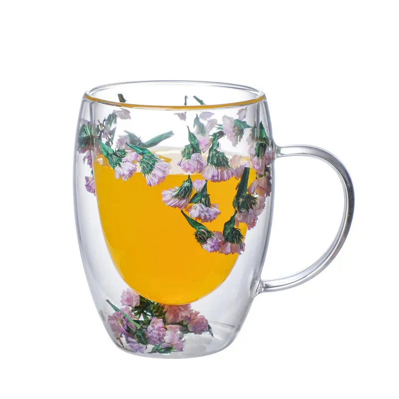 Flowered - Insulated Double Wall Mugs