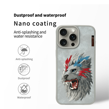 Nimmy Dazzling Fierce Embroidery Series for iPhone 15 & 15 Pro Max 3D Case 