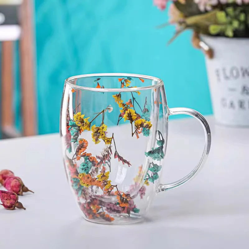 Flowered - Insulated Double Wall Mugs